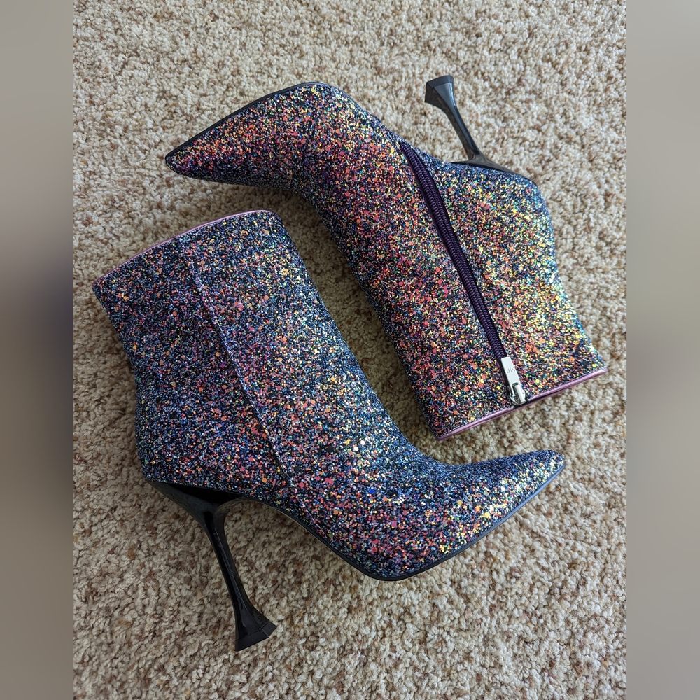 Marc Fisher Glitter Stiletto Boots sz 8.5